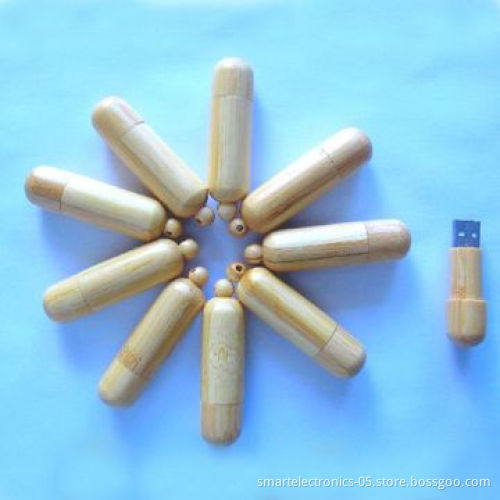Wooden USB Flash Drive, High Reading and Writing Speed, Free Logo Engraving/Printing, Package